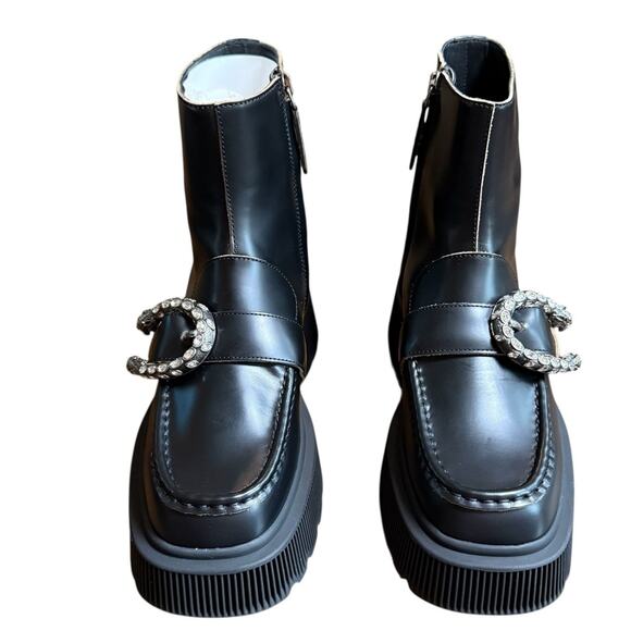Gucci Dionysus Hunder Leather Boots Crystal Tiger Head Buckle EU 36.5 US 6.5 - Picture 3 of 14